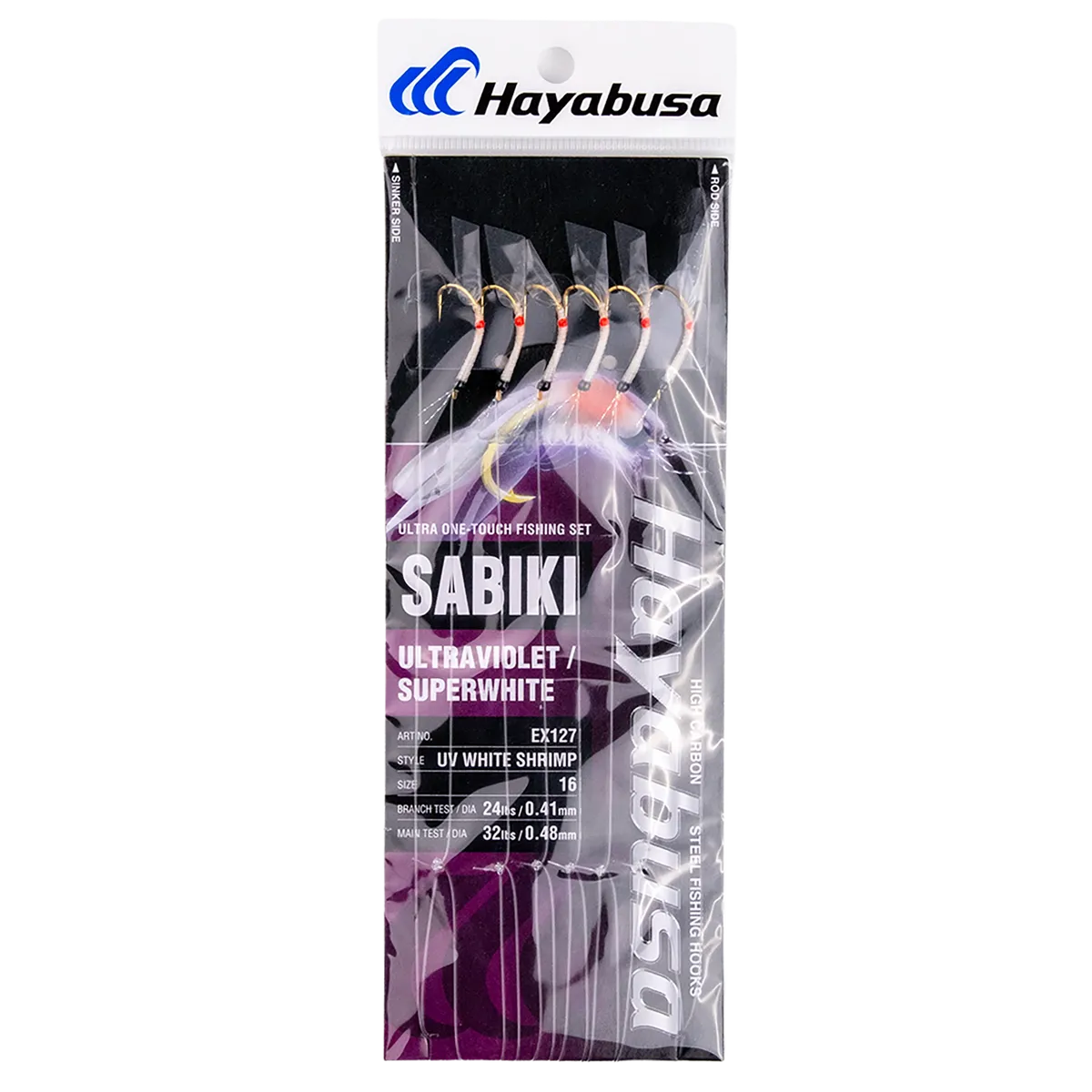 Hayabusa - UV White Shrimp Sabiki EX127