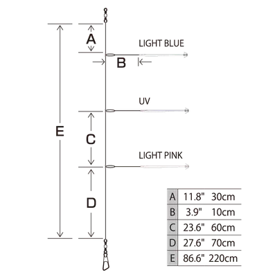 Hayabusa - Pikaichi Ika Sabiki Stick Rig (EX968) view 2