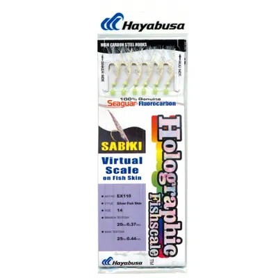 Hayabusa - EX110 Silver Flasher Fish Skin Sabiki view 4